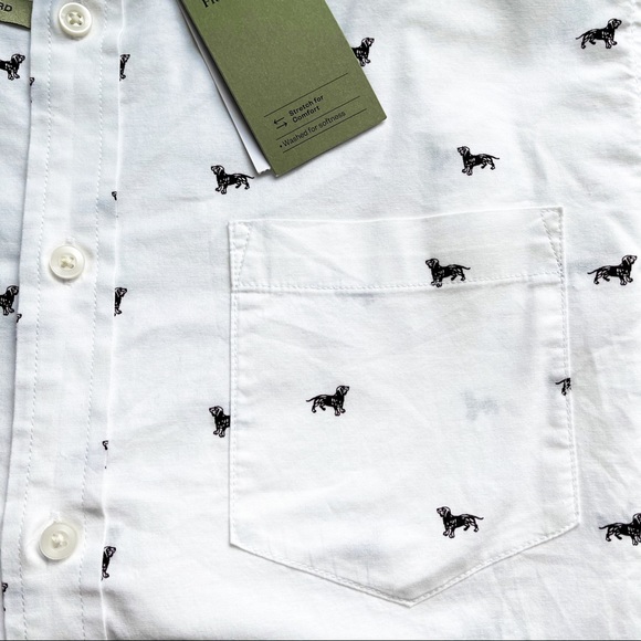 GOODFELLOW | Dog Print Long Sleeve Button Down - Picture 7 of 16